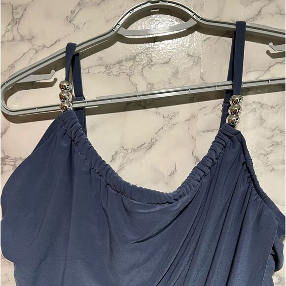 Magicsuit By Miraclesuit Lisa One-Piece
Swimsuit Grey Black Size 16 - Picture 5 of 11